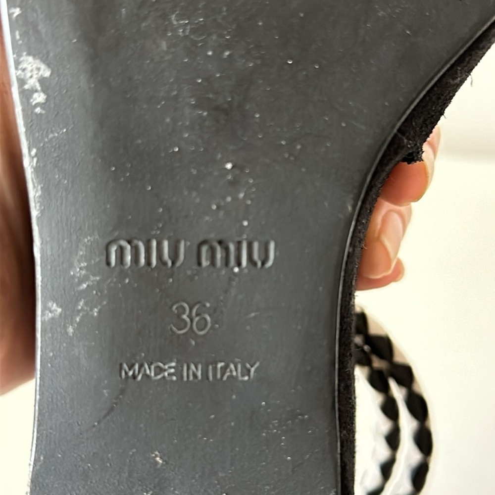 Authentic Miu Miu Wedge Sandals Size Us6/ Eu36 - image 7